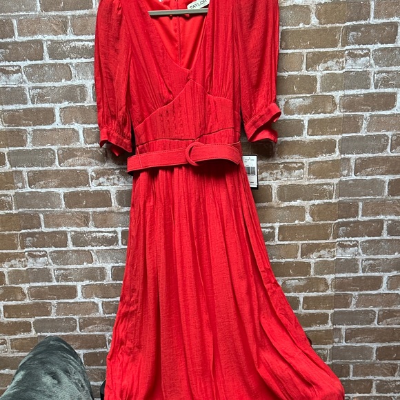 Taylor Dresses & Skirts - Taylor Bold Red belted dress. New. 138.00 retail